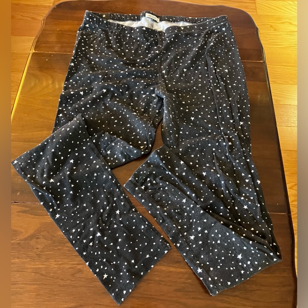EUC Black with white stars Ardene leggings XL